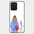 Bag Girl Customize Name Glass Case For Realme C35