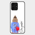 Bag Girl Customize Name Glass Case For Redmi 12 5G