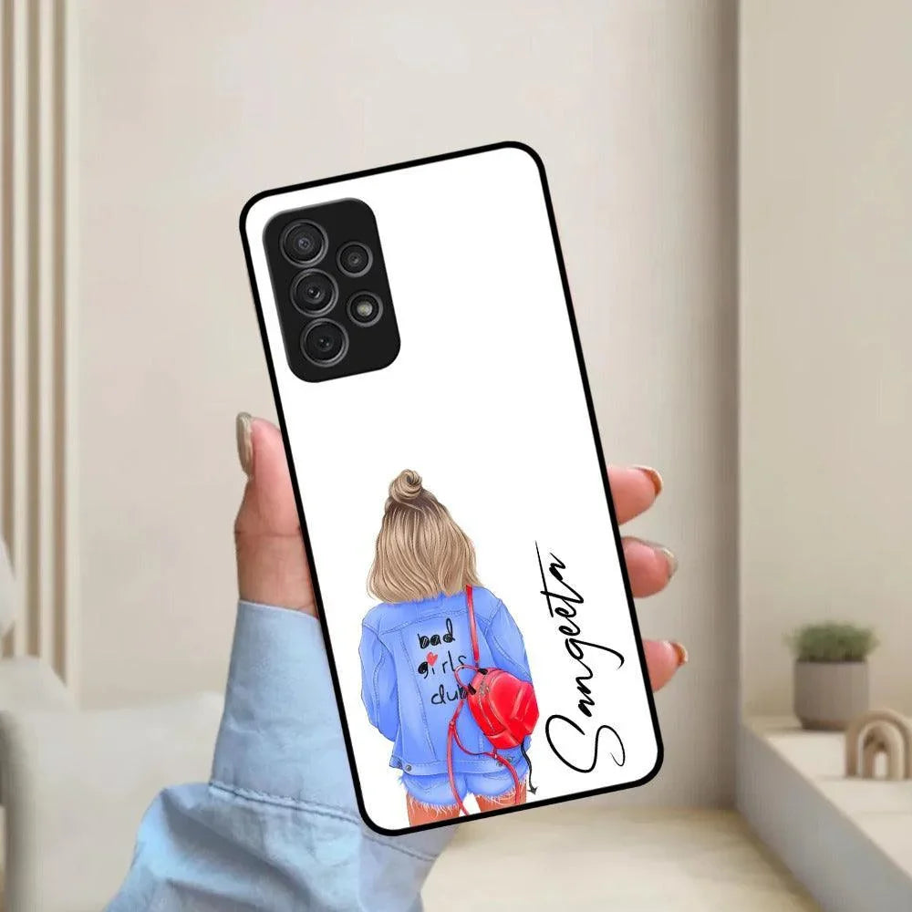 Bag Girl Customize Name Glass Case For Samsung - ShopOnCliQ