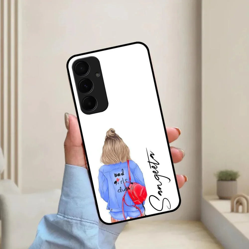 Bag Girl Customize Name Glass Case For Samsung - ShopOnCliQ