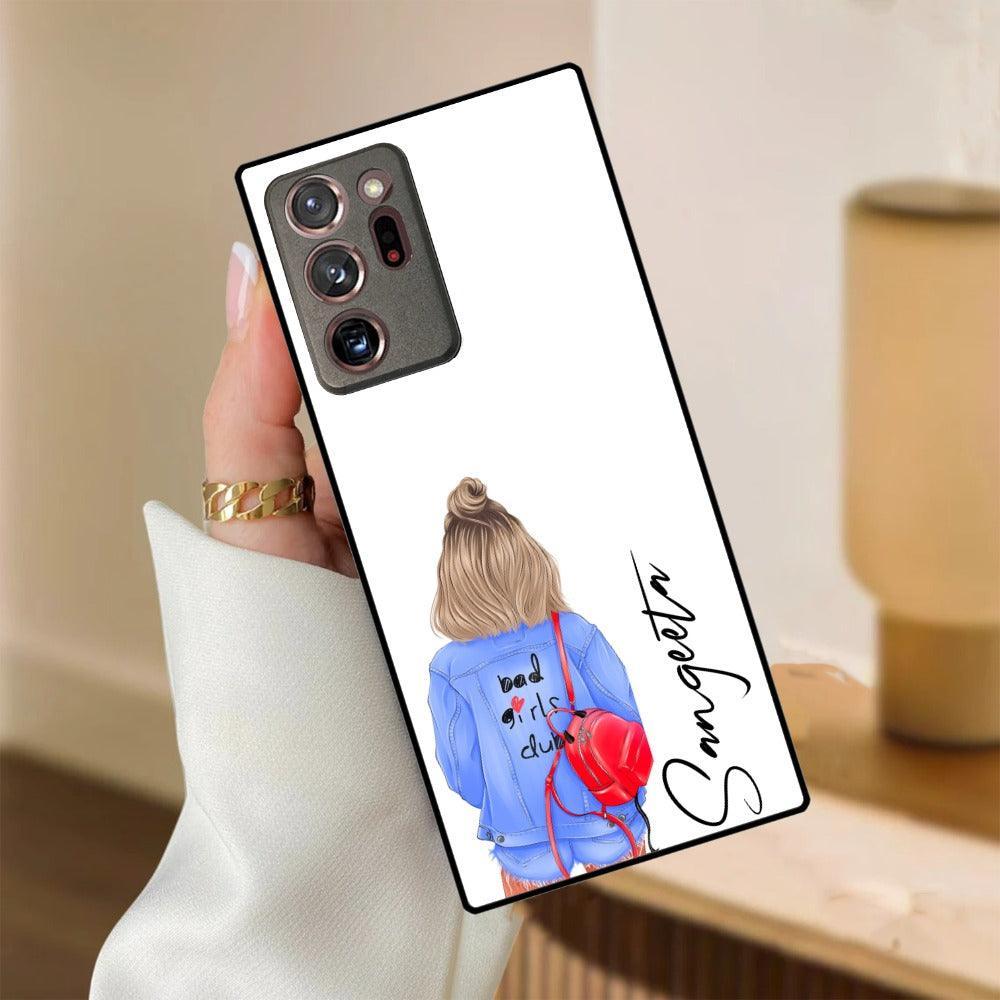 Bag Girl Customize Name Glass Case For Samsung - ShopOnCliQ