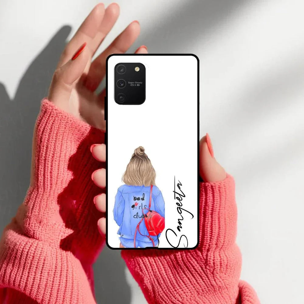Bag Girl Customize Name Glass Case For Samsung - ShopOnCliQ