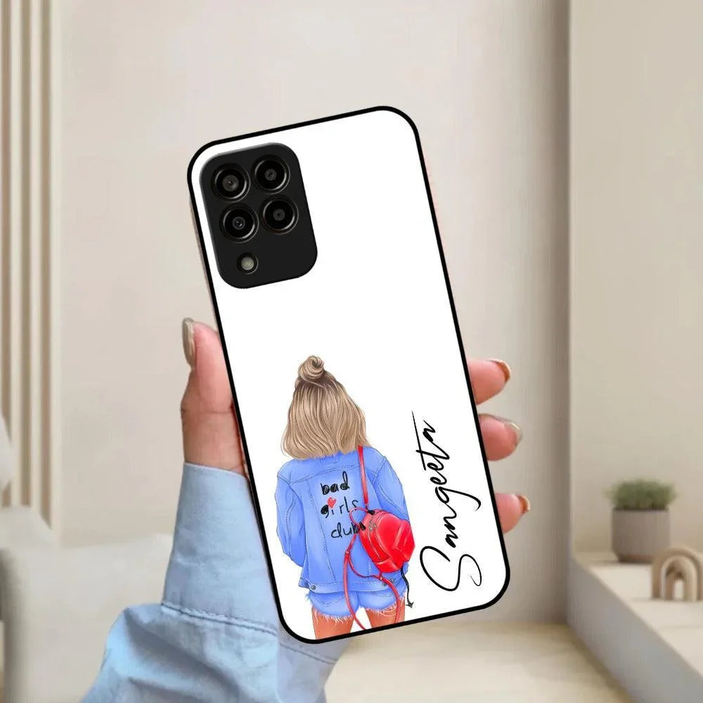 Bag Girl Customize Name Glass Case For Samsung - ShopOnCliQ