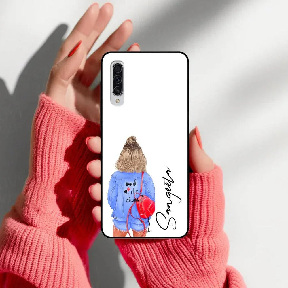 Bag Girl Customize Name Glass Case For Samsung - ShopOnCliQ