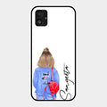 Bag Girl Customize Name Glass Case For Samsung Galaxy F14 5G
