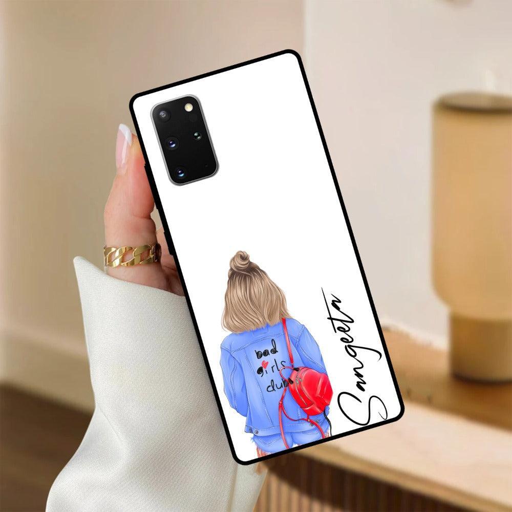 Bag Girl Customize Name Glass Case For Samsung - ShopOnCliQ