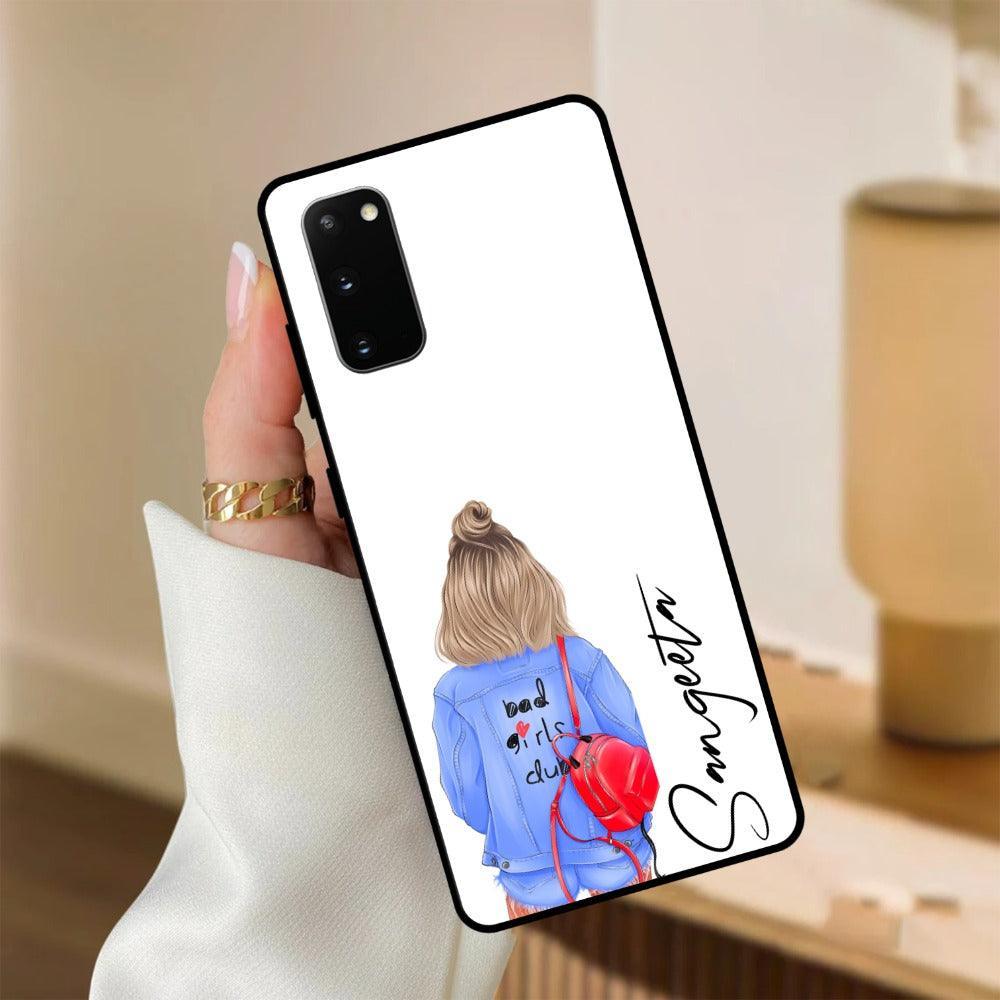 Bag Girl Customize Name Glass Case For Samsung - ShopOnCliQ