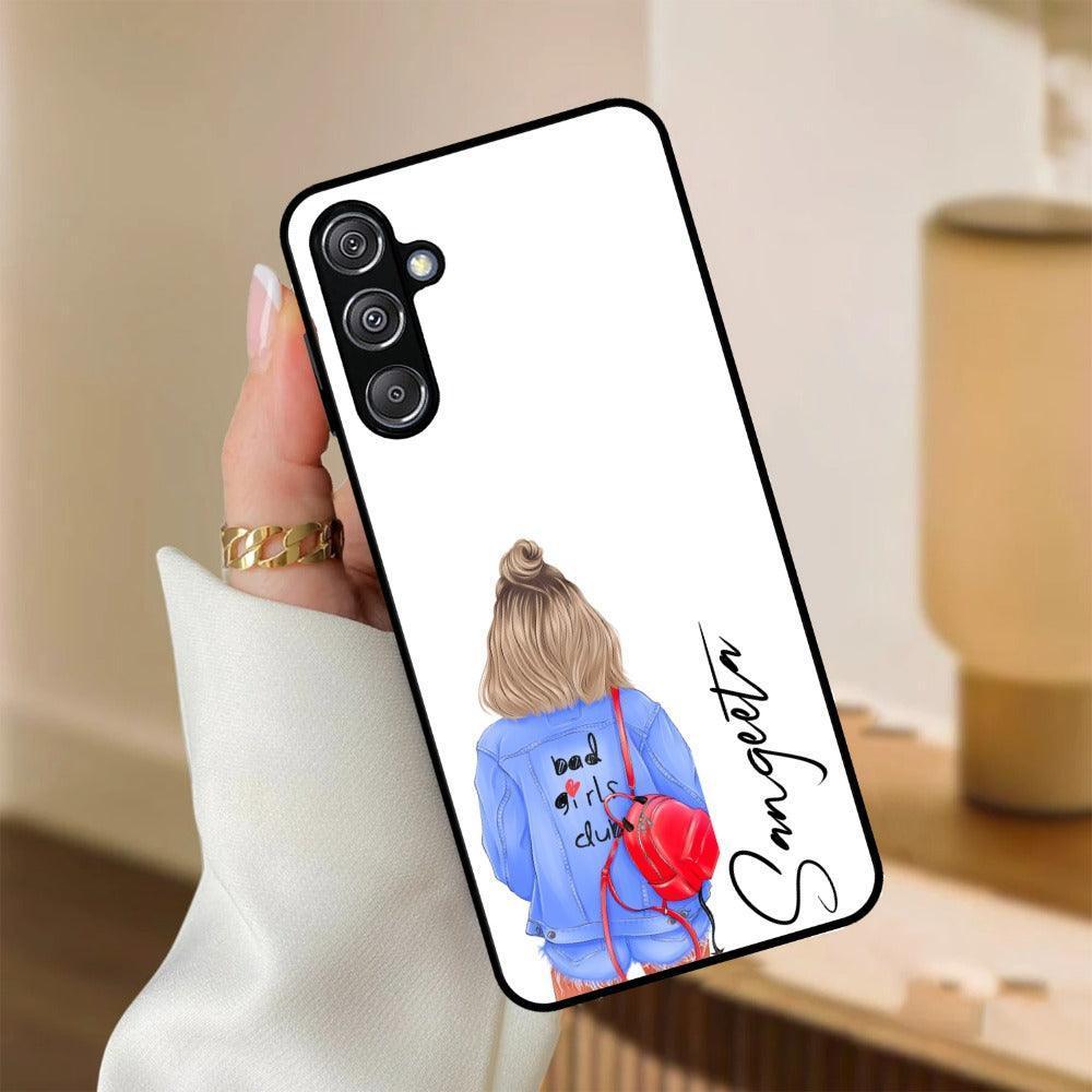 Bag Girl Customize Name Glass Case For Samsung - ShopOnCliQ