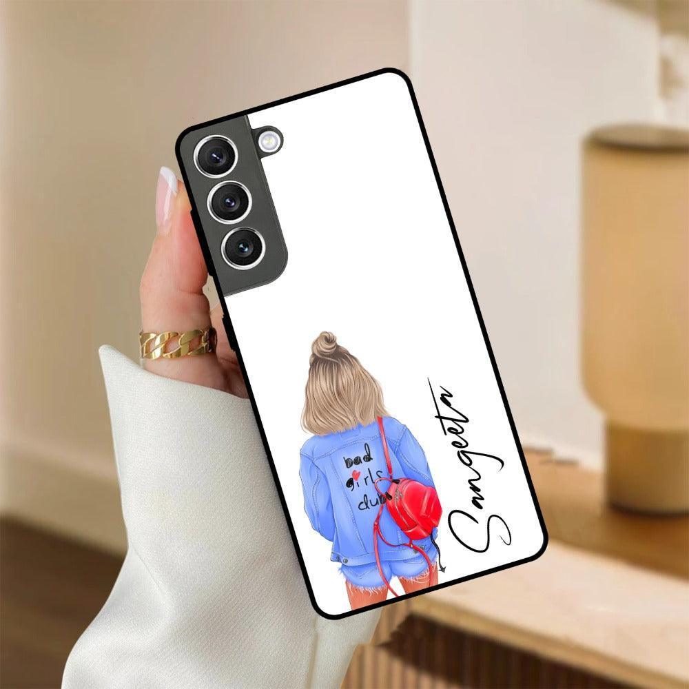 Bag Girl Customize Name Glass Case For Samsung - ShopOnCliQ