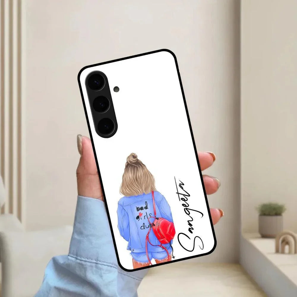 Bag Girl Customize Name Glass Case For Samsung - ShopOnCliQ