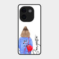 Bag Girl Customize Name Glass Case For Vivo T3 Pro 5G