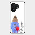 Bag Girl Customize Name Glass Case For Vivo T4 Pro 5G