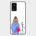 Bag Girl Customize Name Glass Case For Vivo V21 5G