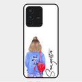 Bag Girl Customize Name Glass Case For Vivo V23 5G