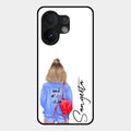 Bag Girl Customize Name Glass Case For Vivo V60 5G