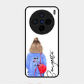 Bag Girl Customize Name Glass Case For Vivo X200 5G
