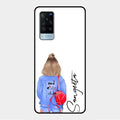 Bag Girl Customize Name Glass Case For Vivo X60 5G