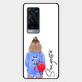Bag Girl Customize Name Glass Case For Vivo X60 Pro Plus 5G