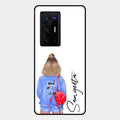 Bag Girl Customize Name Glass Case For Vivo X70 Pro Plus 5G