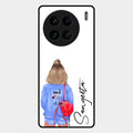 Bag Girl Customize Name Glass Case For Vivo X90 Pro 5G