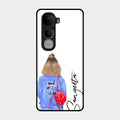 Bag Girl Customize Name Glass Case For Vivo Y400 Pro 5G