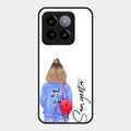 Bag Girl Customize Name Glass Case For Xiaomi 14 5G