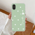 Be Loved Customize Transparent Silicon Case Mint Green For iPhone XR