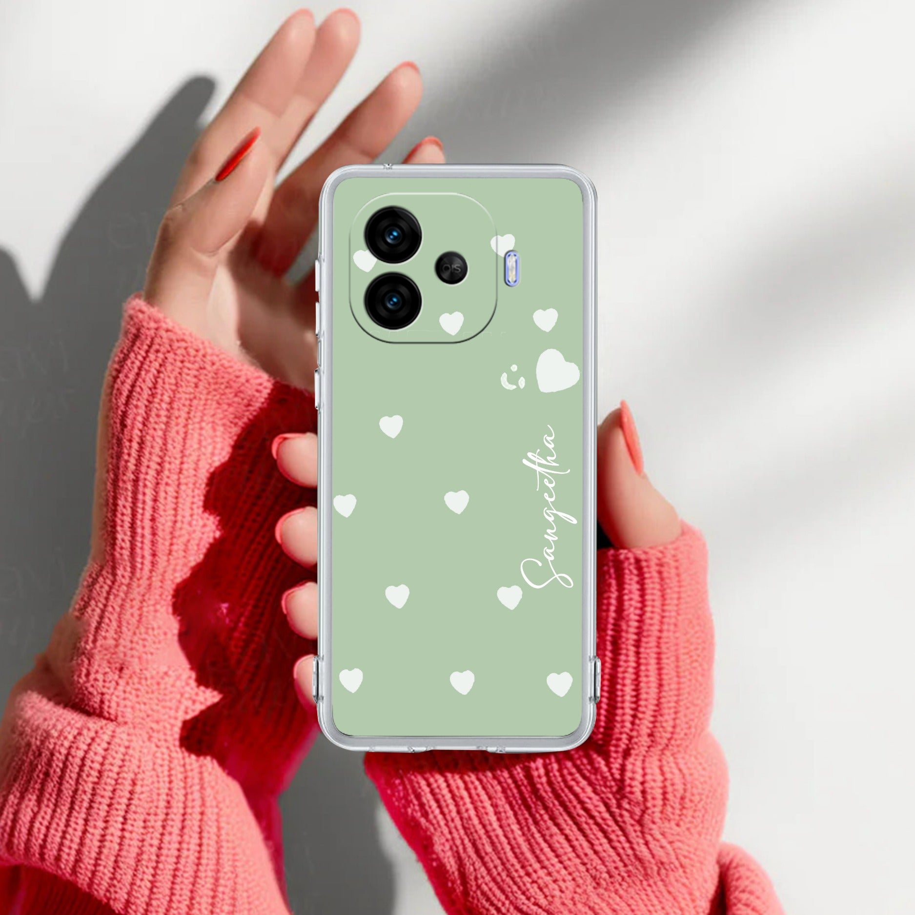 Be Loved Customize Transparent Silicon Case Mint Green For iQOO Neo 10R 5G