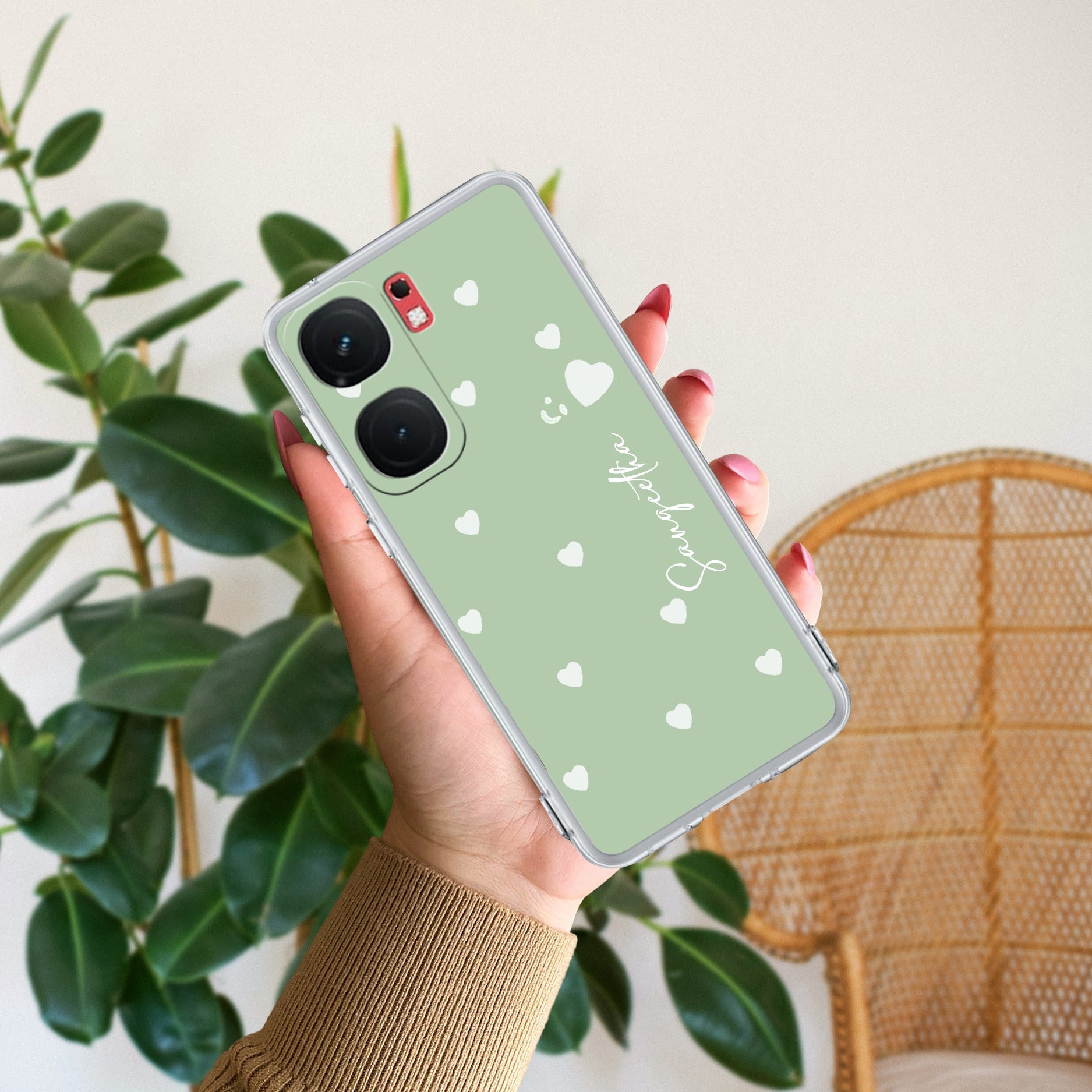 Be Loved Customize Transparent Silicon Case Mint Green For iQOO Neo 9 Pro 5G
