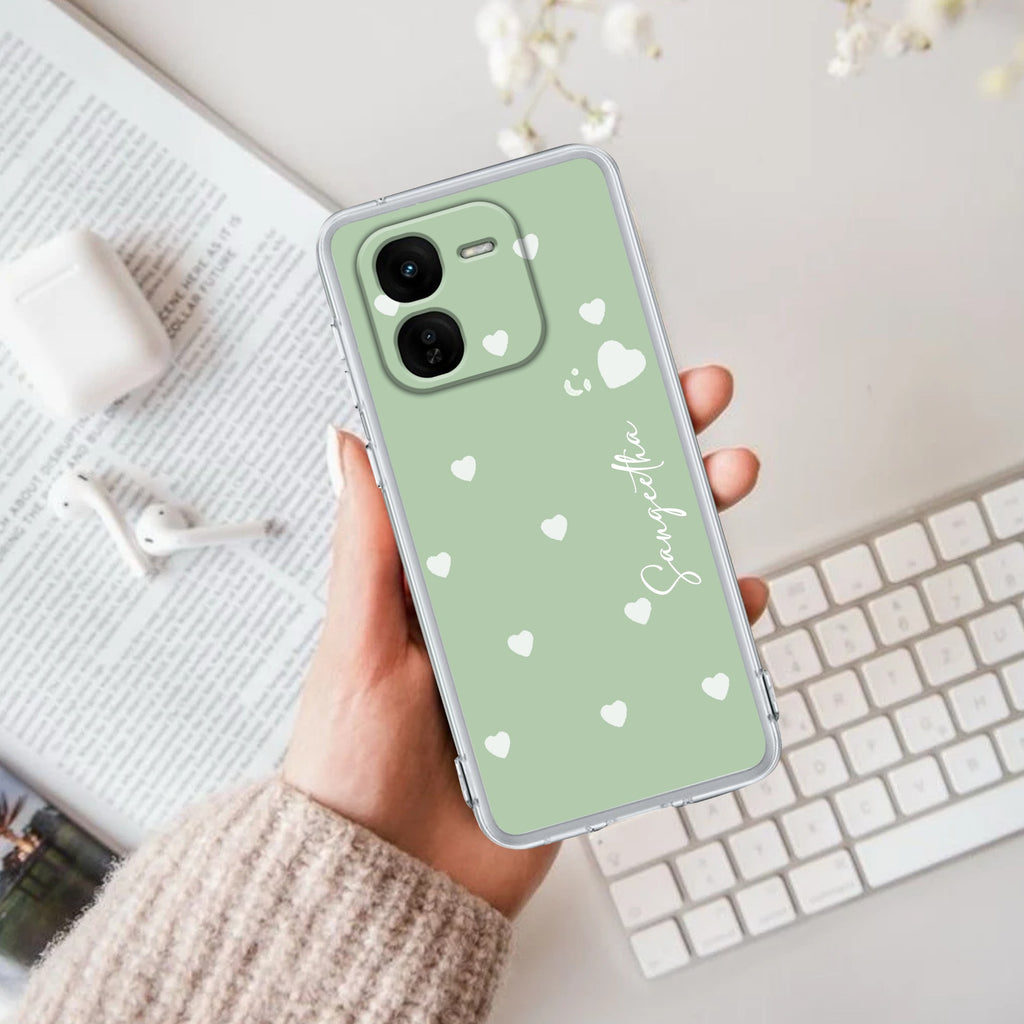 Be Loved Customize Transparent Silicon Case Mint Green For iQOO Z9x 5G