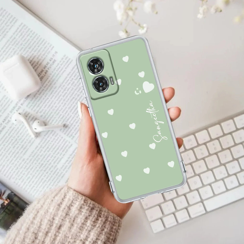 Be Loved Customize Anti Yellow Case Mint Green For Motorola G85 5G