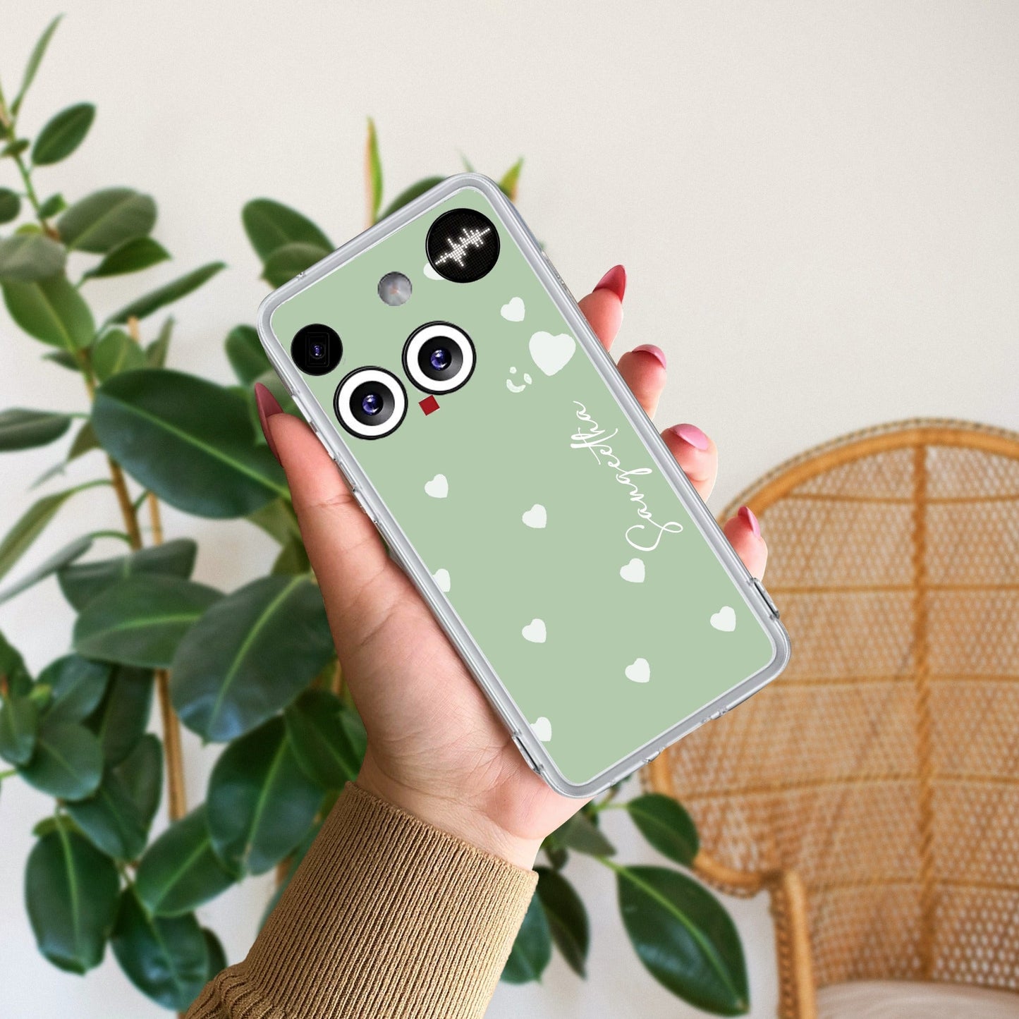 Be Loved Customize Transparent Silicon Case Mint Green For Nothing