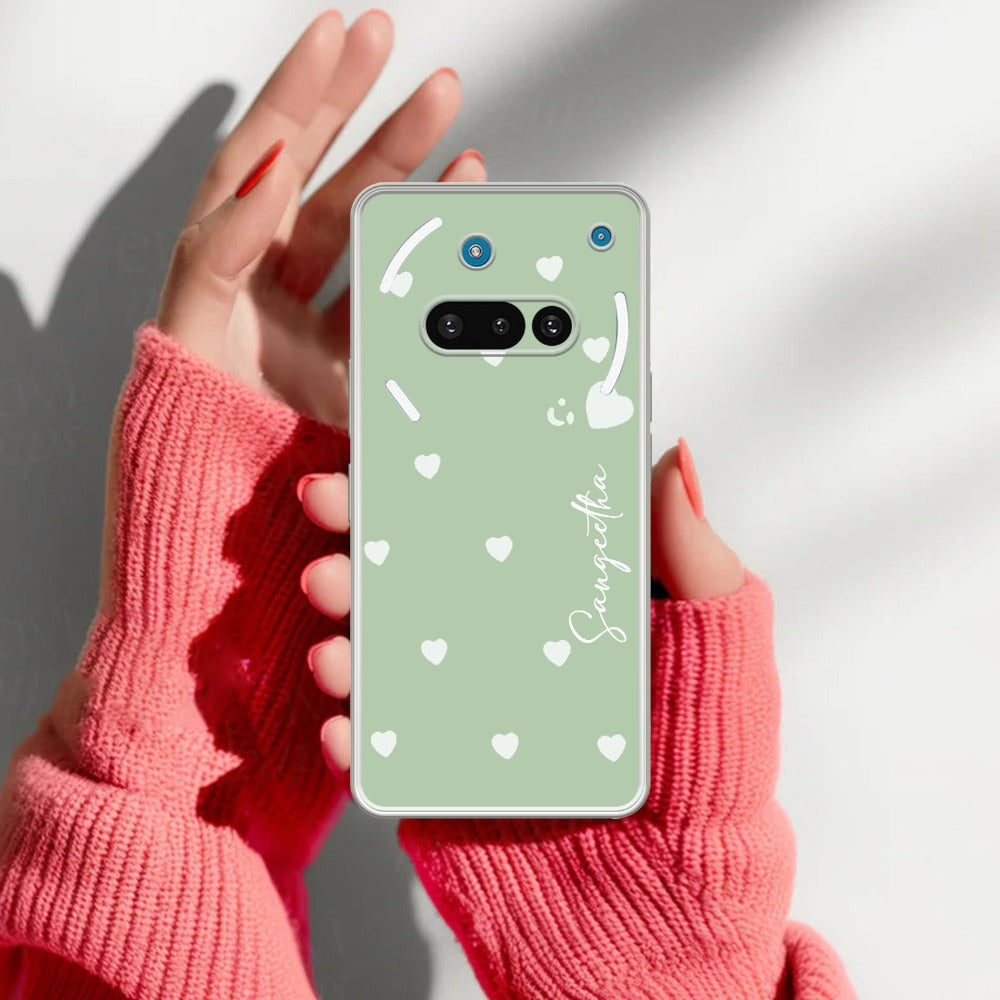 Be Loved Customize Transparent Silicon Case Mint Green For Nothing