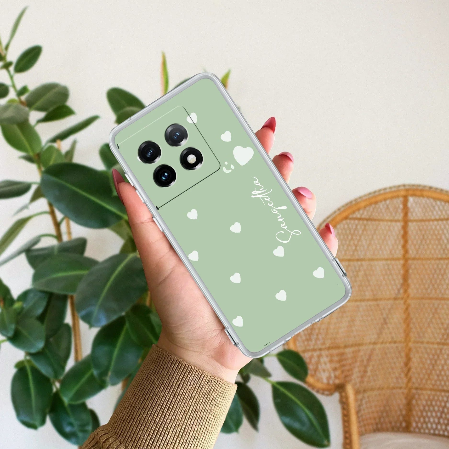Be Loved Customize Anti Yellow Case Mint Green For OnePlus 11R 5G