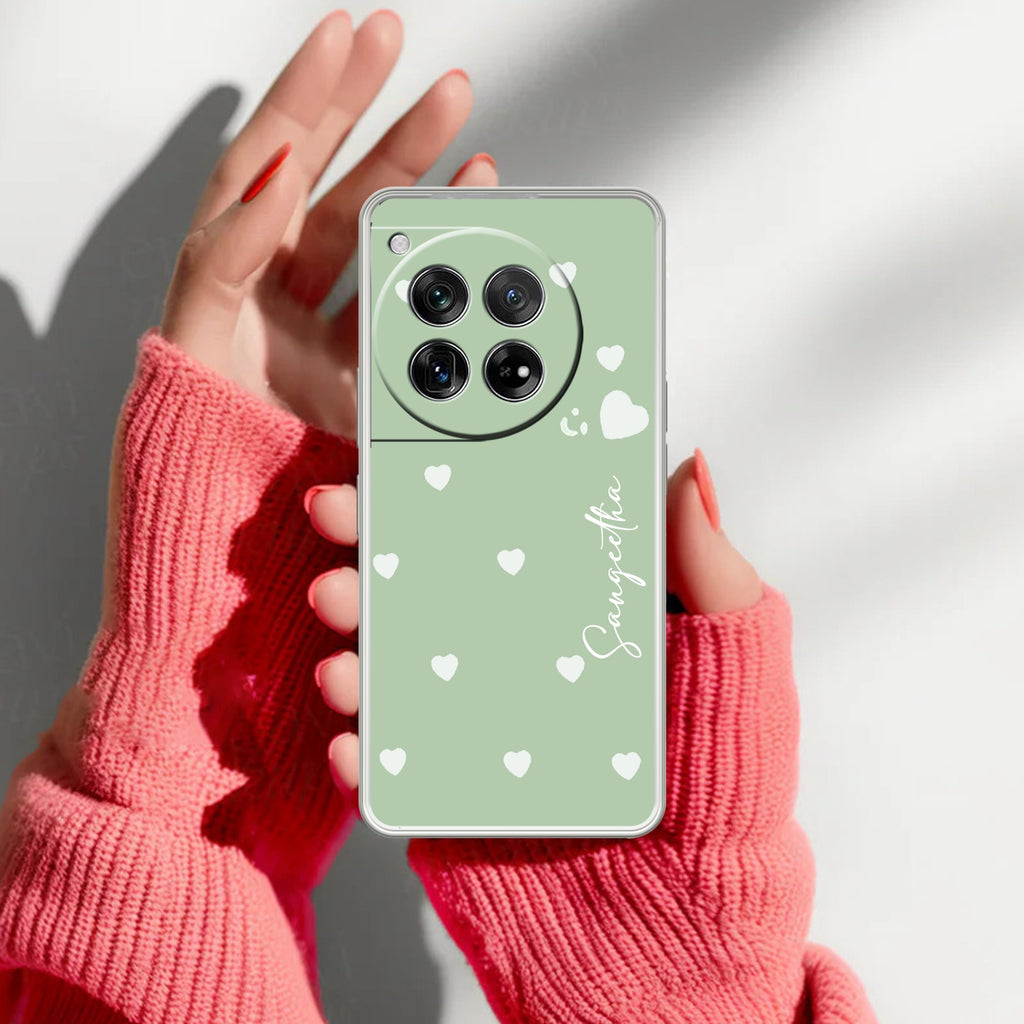 Be Loved Customize Anti Yellow Case Mint Green For OnePlus 12 5G