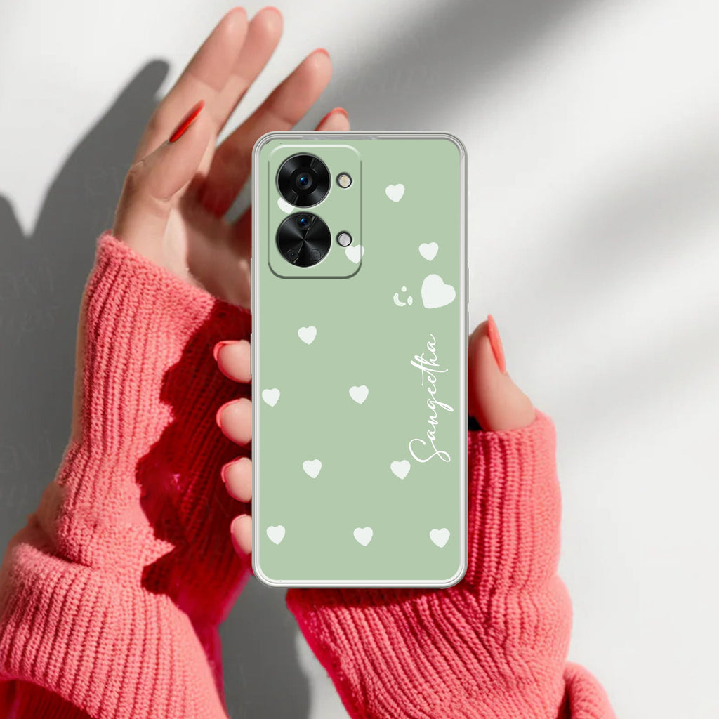 Be Loved Customize Transparent Silicon Case Mint Green For OnePlus Nord 2T 5G