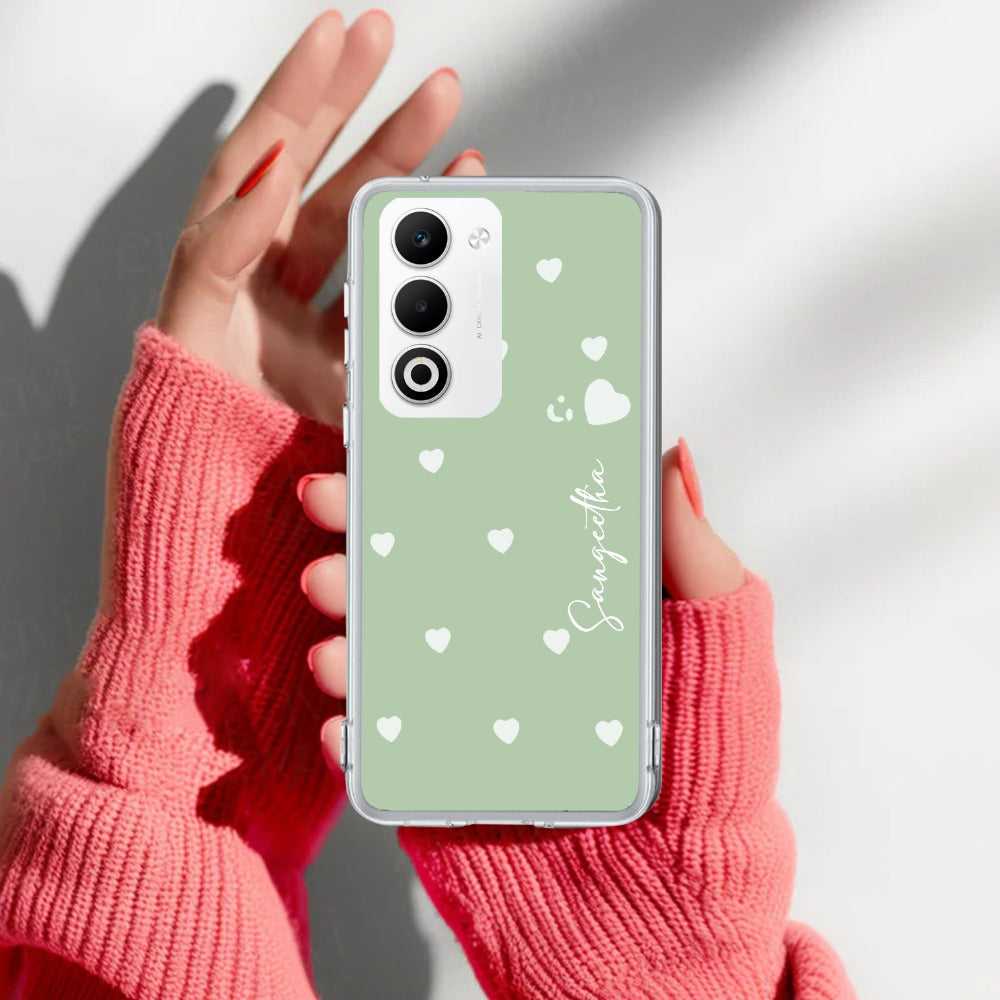 Be Loved Customize Transparent Silicon Case Mint Green For Oppo