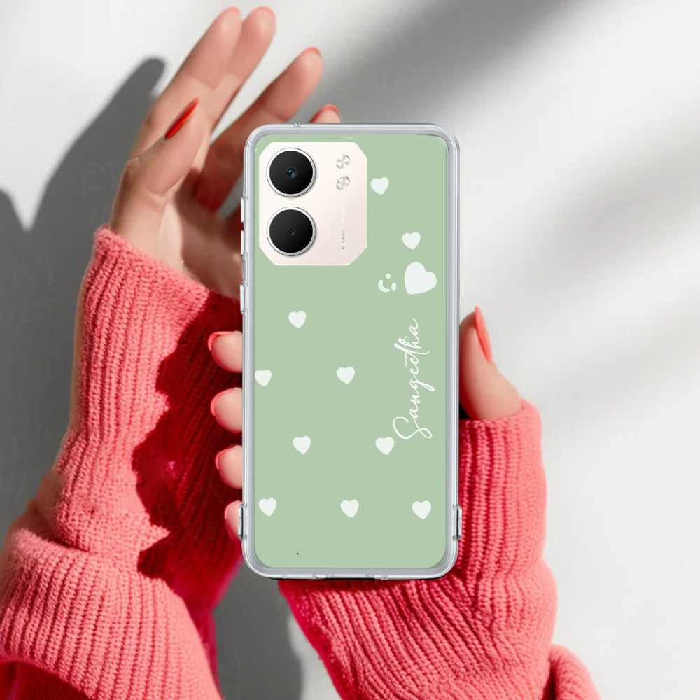 Be Loved Customize Transparent Silicon Case Mint Green For Oppo