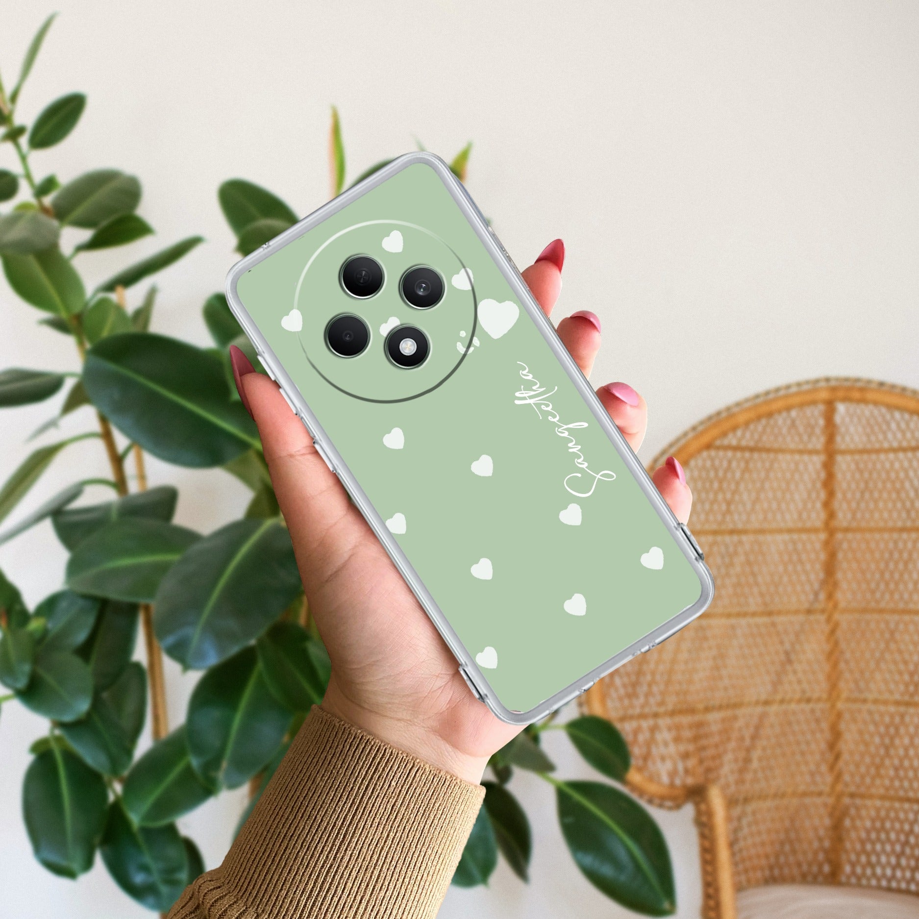 Be Loved Customize Anti Yellow Case Mint Green For Oppo F27 Pro Plus 5G