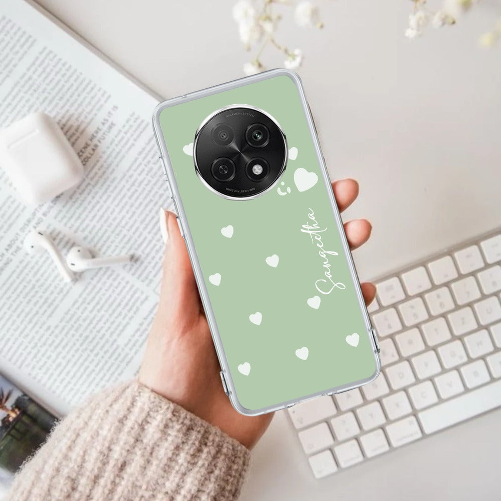 Be Loved Customize Transparent Silicon Case Mint Green For Oppo