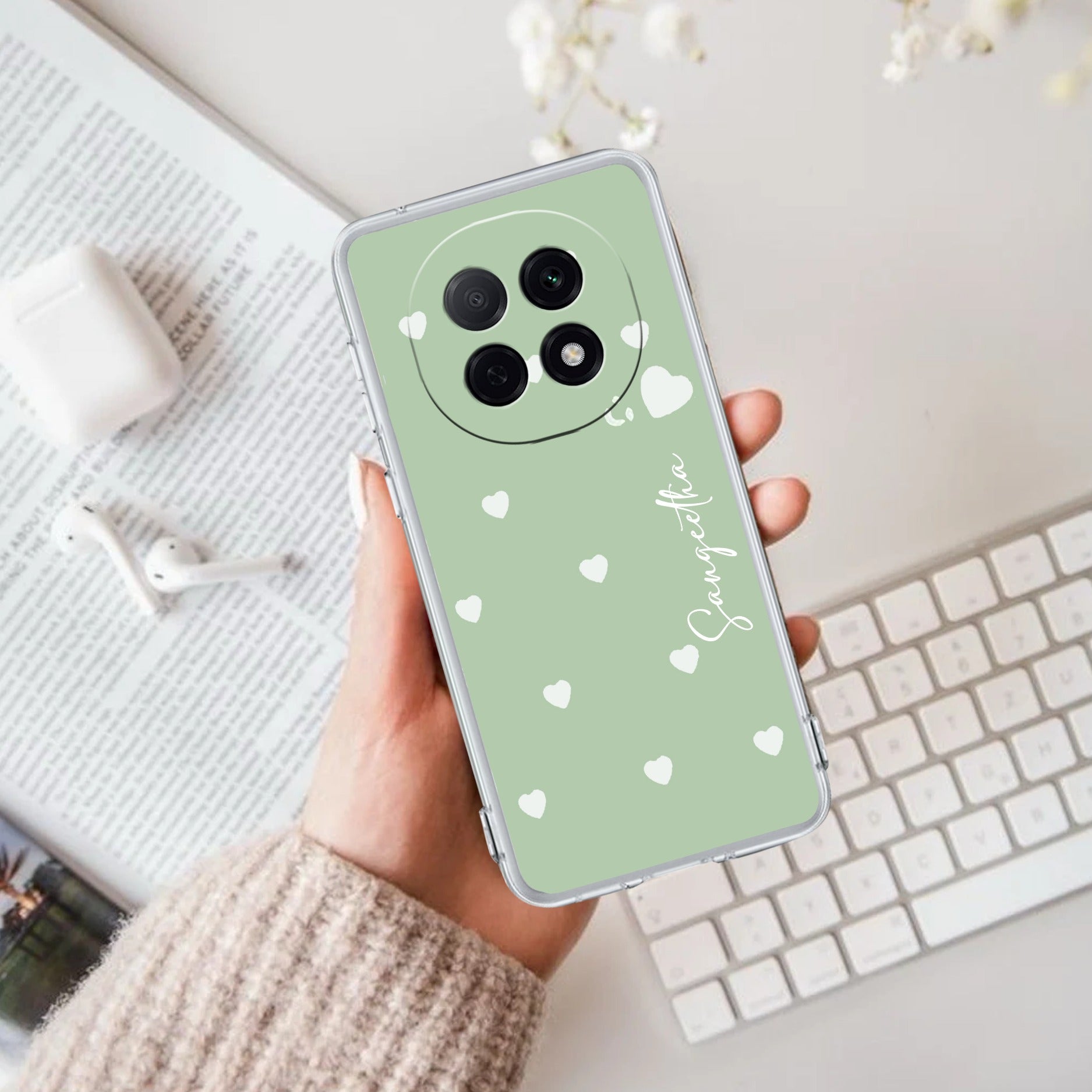 Be Loved Customize Anti Yellow Case Mint Green For Oppo F29 Pro 5G