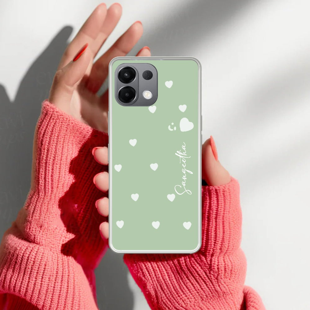 Be Loved Customize Transparent Silicon Case Mint Green For Oppo