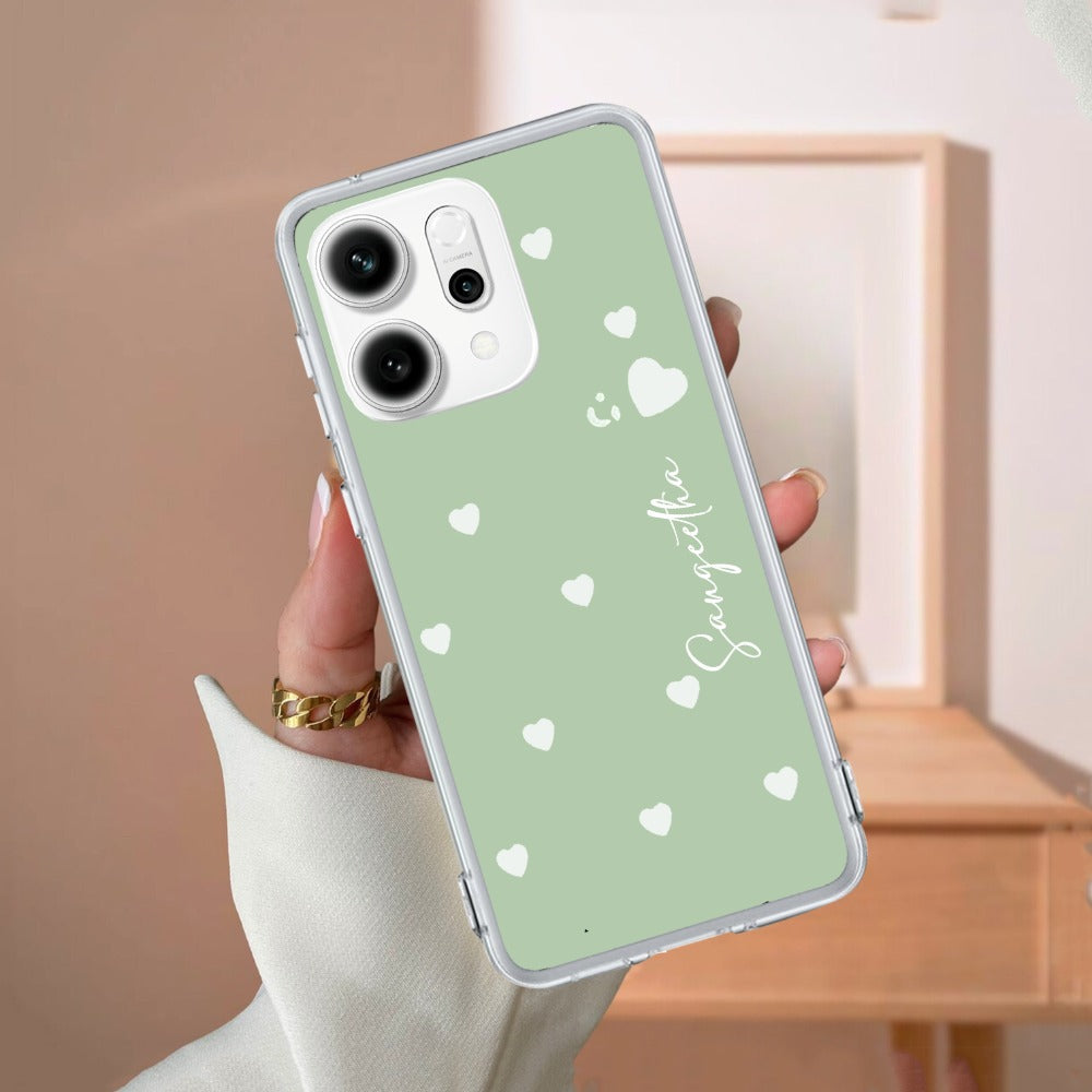 Be Loved Customize Transparent Silicon Case Mint Green For Oppo