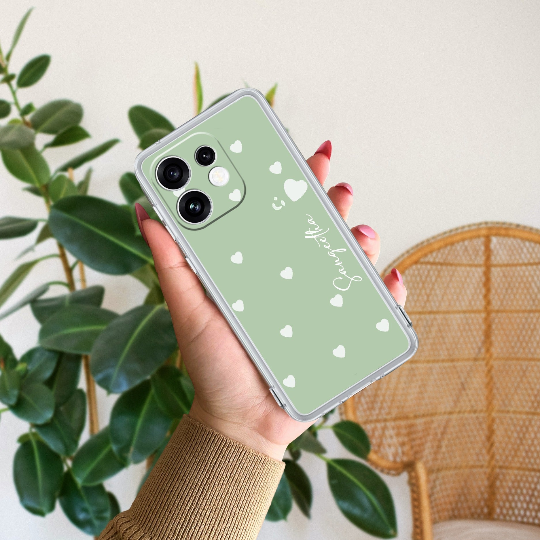 Be Loved Customize Anti Yellow Case Mint Green For Oppo Reno 16 5G