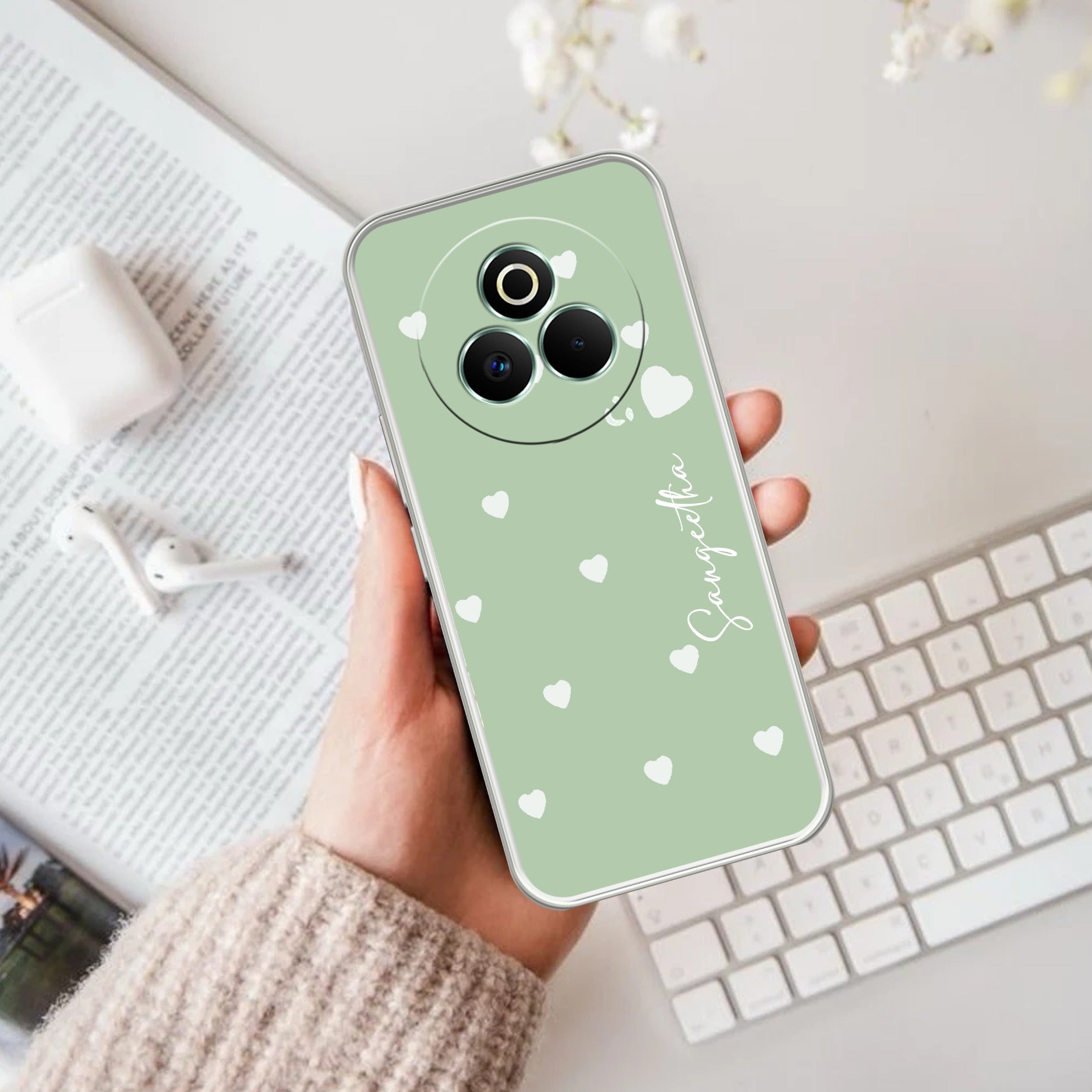 Be Loved Customize Anti Yelllow Case Mint Green For Realme P3 Pro 5G