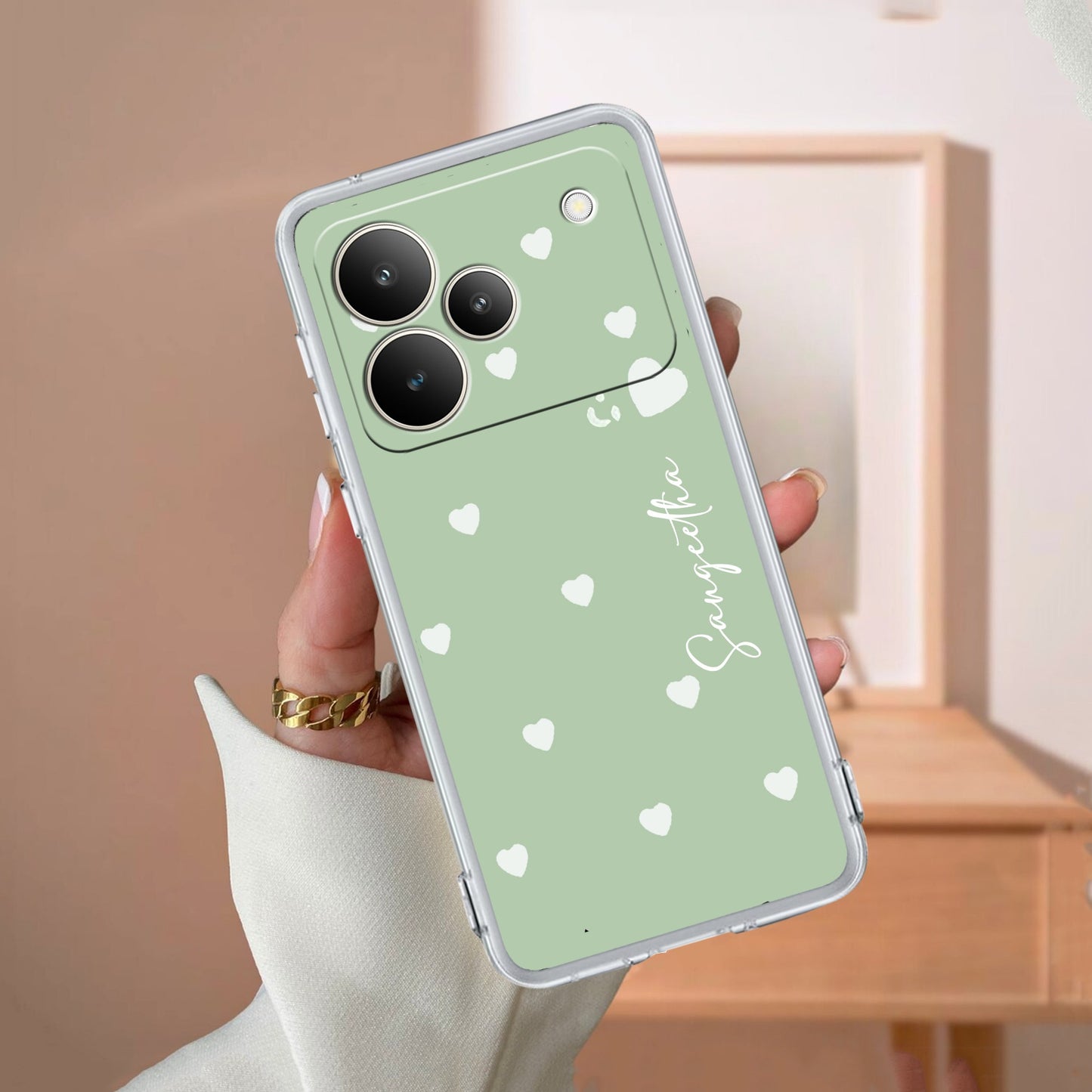 Be Loved Customize Transparent Silicon Case Mint Green For Realme/Narzo