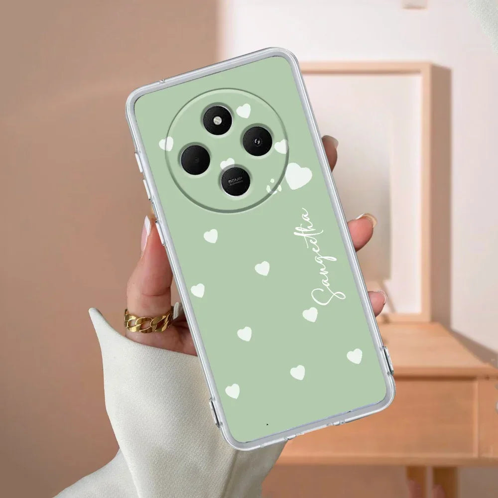 Be Loved Customize Transparent Silicon Case Mint Green For Redmi 14C 5G
