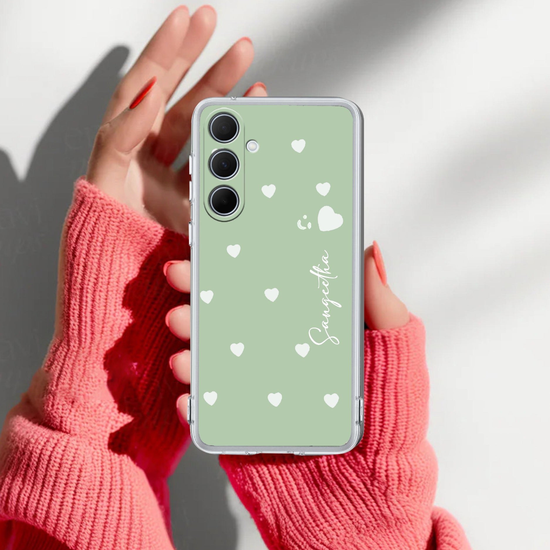 Be Loved Customize Transparent Silicon Case Mint Green For Samsung Galaxy A37 5G