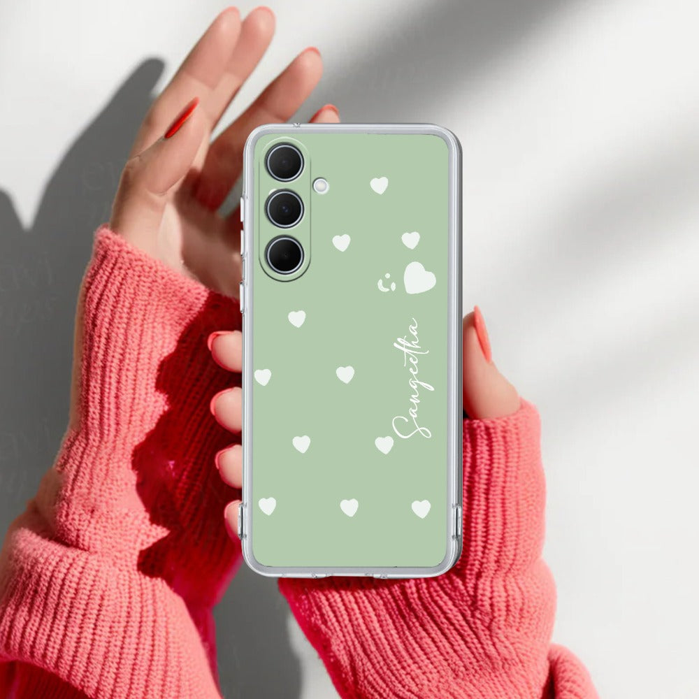 Be Loved Customize Transparent Silicon Case Mint Green For Samsung