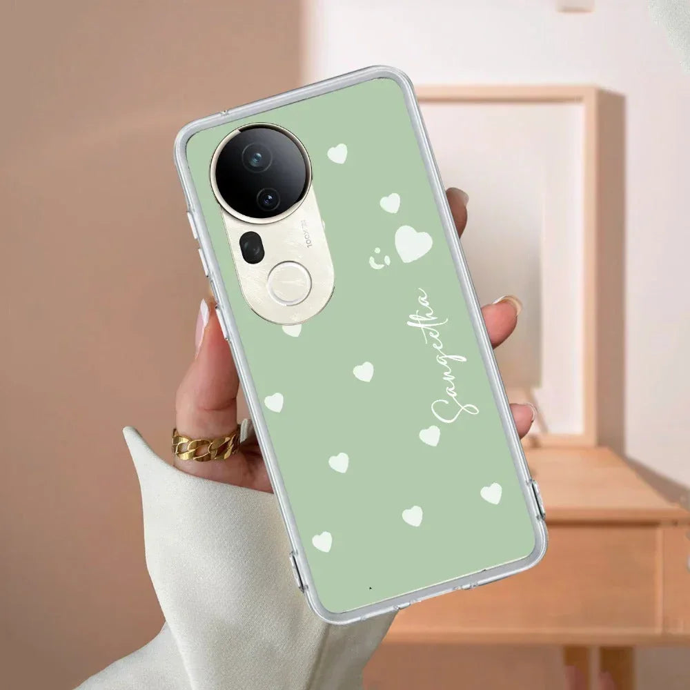 Be Loved Customize Transparent Silicon Case Mint Green For Vivo V20 SE